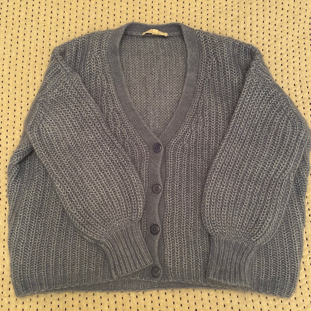 Achille Cardigan Blue Denim